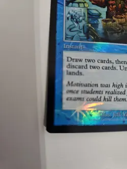 MTG Foil Frantic Search Instant Blue Card 1999 Jeff Miracola 32/143 #2 - Image 2