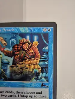 MTG Foil Frantic Search Instant Blue Card 1999 Jeff Miracola 32/143 #2 - Image 4