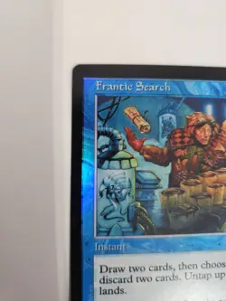 MTG Foil Frantic Search Instant Blue Card 1999 Jeff Miracola 32/143 #2 - Image 5