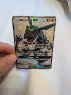 Shiny Rayquaza GX 177a/168 Hidden Fates Full Art Promo Pokemon Card NM - Image 2