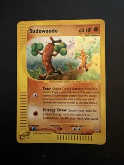 Pokemon Sudowoodo H24/H32 2002 Rare Holo 60 HP English TCG Card - Image 1