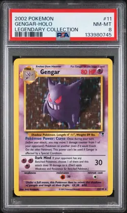 2002 Pokemon Gengar 11/110 Legendary Collection Holo PSA 8 NM-MT NEW CERT - Image 1
