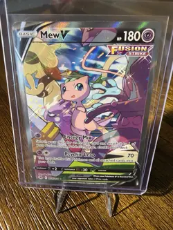 Pokemon Mew V Full Art Holo Ultra Rare Fusion Strike 251/264 180 HP Card - Image 4