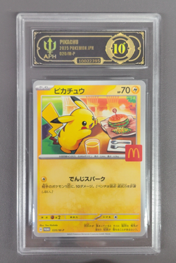 APH Black 10 Pikachu McDonald's Promo Japanese 020/M-P 2025 Pokemon - Image 1