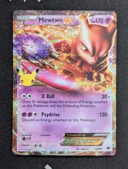 Mewtwo EX 54/99 Celebrations: Classic Collection Pokemon NM Holo - Image 1