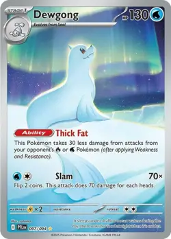 Lightly Played Dewgong - 097/094 - Illustration Rare Pokemon Phantasmal Flames - Image 1