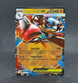 Pokemon TCG Mega Lucario EX 077/132 Mega Evolution Double Rare NM - Image 1