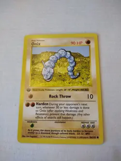 Pokemon Card - Onix 1st Edition Base Set (Shadowless) 56/102 Common - Image 1