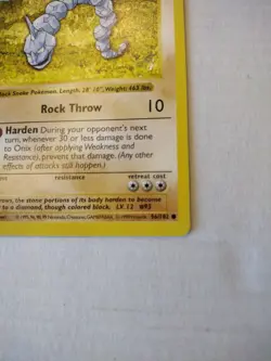 Pokemon Card - Onix 1st Edition Base Set (Shadowless) 56/102 Common - Image 3
