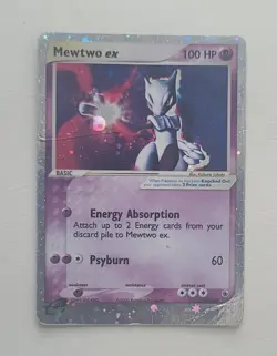 Pokemon TCG Mewtwo ex Ruby and Sapphire 101/109 Holo Vintage Creased HP - Image 1