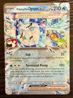 Wellspring Mask Ogerpon ex 064/167 TWM Play! Prize Pack English Pokemon Card NM - Image 1