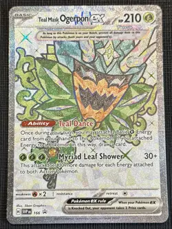 Pokemon Teal Mask Ogerpon EX 166 Black Star Promo Scarlet & Violet Promo NM - Image 1
