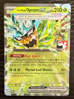 Teal Mask Ogerpon ex 025/167 TWM Play! Prize Pack English Pokemon Card NM - Image 1