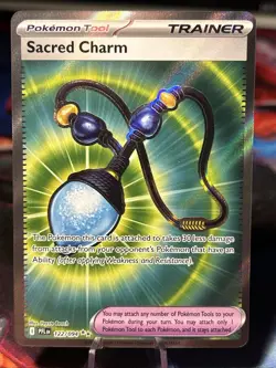 2025 POKEMON PFL EN-PHANTASMAL FLAMES 122 SACRED CHARM ULTRA RARE NM/M - Image 1