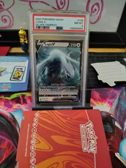 2022 Pokemon SWSH Lugia v Silver Tempest PSA 8 - Image 1