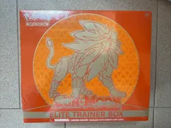 Pokemon Sun & Moon Base Solgaleo ETB Elite Trainer Box Sealed Minor Tear on Top - Image 1