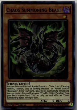 Chaos Summoning Beast Super Rare 2021 Tin of Ancient Battles MP21-EN250 LP - Image 1