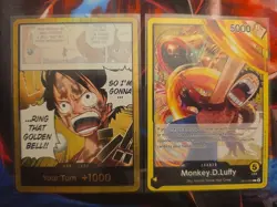 One Piece Gold Don!! Luffy Ring That Golden Bell English OP15 + Luffy Leader - Image 1