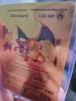 Charizard Gold Foil Fan Art Vinyl Collector Pokemon Display Card LV76 #6 - Image 5
