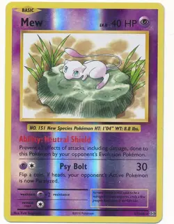 2016 POKEMON XY EVOLUTIONS #53 MEW REVERSE HOLO RARE CARD - Image 1