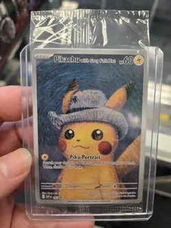 Pikachu With Grey Felt Hat Promo 085 Card Pokemon X Van Gogh Museum Sealed - Image 1
