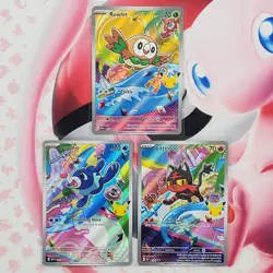 Rowlett 043 + Litten 044 + Popplio 045 - First Partner Pokemon Cards #L520 - Image 1