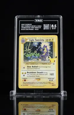 Light Toxitricity Celebrations Promo SWSH137 TAG Graded 8.5 Pokemon Card - Image 1