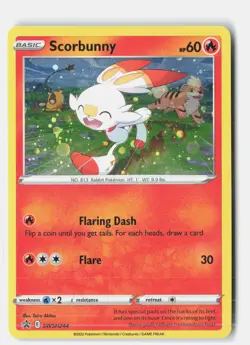 Scorbunny - (Cosmos Holo) Holofoil SWSH: Sword & Shield Promo Cards SWSH244 NM - Image 1