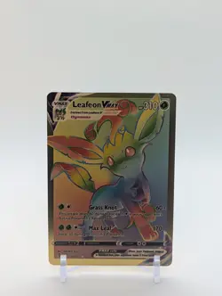 LEAFEON VMAX 204/203🔥GOLD FOIL Custom Card🔥Rainbow🔥Evolving Skies🔥Pokemon🔥 - Image 1
