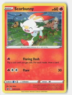 Scorbunny - (Cosmos Holo) Holofoil SWSH: Sword & Shield Promo Cards SWSH244 NM - Image 1