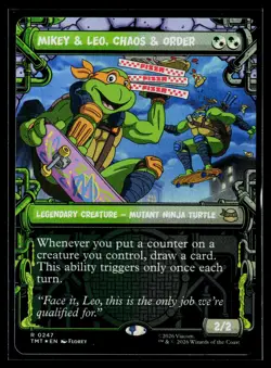 Mikey & Leo, Chaos & Order (Showcase) Teenage Mutant Ninja Turtles Foil NM - Image 1