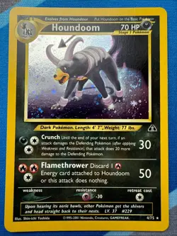 2001 Pokemon HOLO Houndoom Neo Discovery #4/75!! - Image 1
