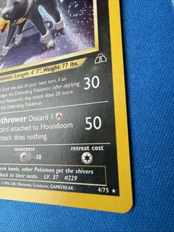 2001 Pokemon HOLO Houndoom Neo Discovery #4/75!! - Image 5