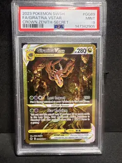 Pokemon Giratina VSTAR Crown Zenith Secret Rare Full Art #GG69 PSA 9 Mint - Image 1