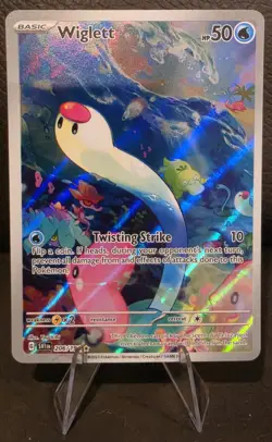 Wiglett 206/198 Scarlet & Violet Illustration Rare Holo Pokemon Card - Image 1