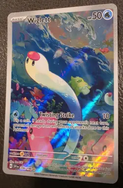 Wiglett 206/198 Scarlet & Violet Illustration Rare Holo Pokemon Card - Image 2