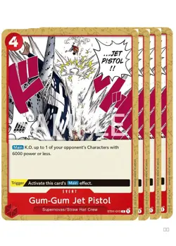 4x Revision Pack Cards C ST01-015 Gum-Gum Jet Pistol - Image 1