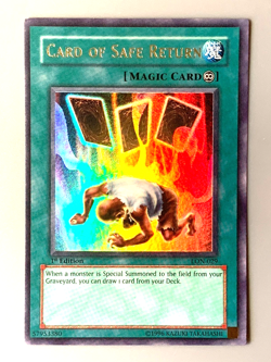 yugioh Card of Safe Return LON-029 1st Edition Ultra rare Lightly Played - Image 1