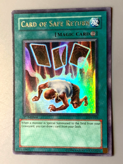 yugioh Card of Safe Return LON-029 1st Edition Ultra rare Lightly Played - Image 2