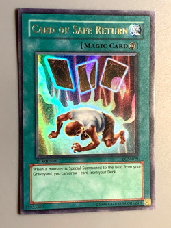 yugioh Card of Safe Return LON-029 1st Edition Ultra rare Lightly Played - Image 3