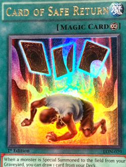 yugioh Card of Safe Return LON-029 1st Edition Ultra rare Lightly Played - Image 4
