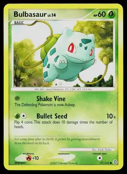Pokemon Card Secret Wonders Bulbasaur 77/132 Common - Image 1