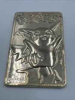 1999 Pokemon Burger King 23K Gold Plated Pikachu Card - Image 1