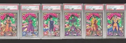 Bandai Super Dragon Ball Heroes UGM1-SCP 6 Card Set Black Light Glow PSA 10 - Image 1