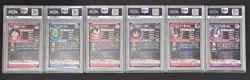 Bandai Super Dragon Ball Heroes UGM1-SCP 6 Card Set Black Light Glow PSA 10 - Image 2