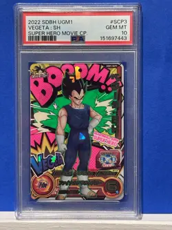 Bandai Super Dragon Ball Heroes UGM1-SCP 6 Card Set Black Light Glow PSA 10 - Image 5