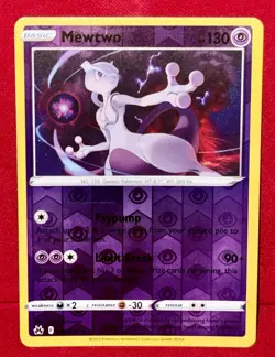 2023 Pokemon TCG Mewtwo Crown Zenith Reverse Holo Rare Card 59/159 - Image 1