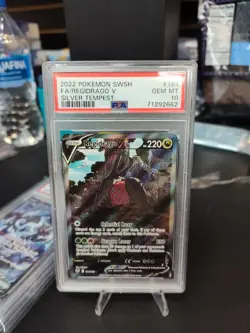 Regidrago V PSA 10 English Pokemon Card 184/195 Silver Tempest 2022 Alt Art - Image 1