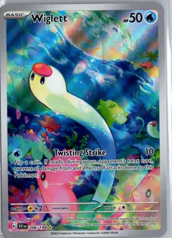 Wiglett 206/198 Paldea Evolved Illustration Rare Pokemon Card NM - Image 1