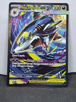 2025 POKEMON PHANTASMAL FLAMES #127/094 MEGA SHARPEDO EX SIR - Image 3